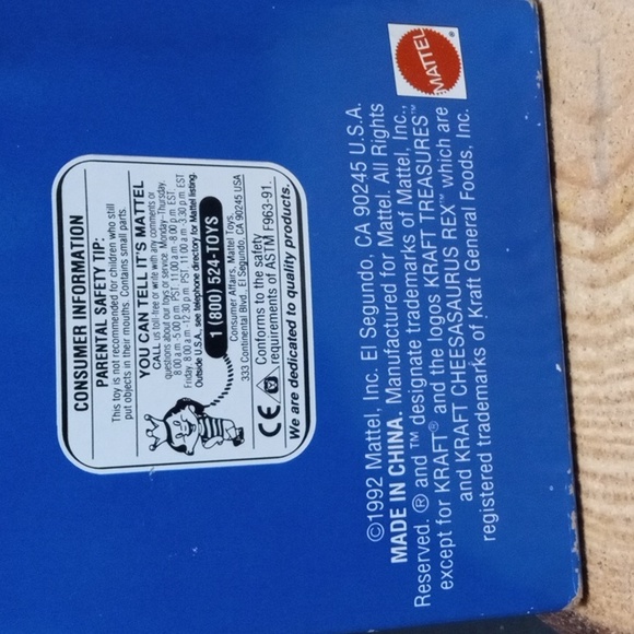 Kraft Cheesasaurus Rex Barbie 1992 - Picture 5 of 6